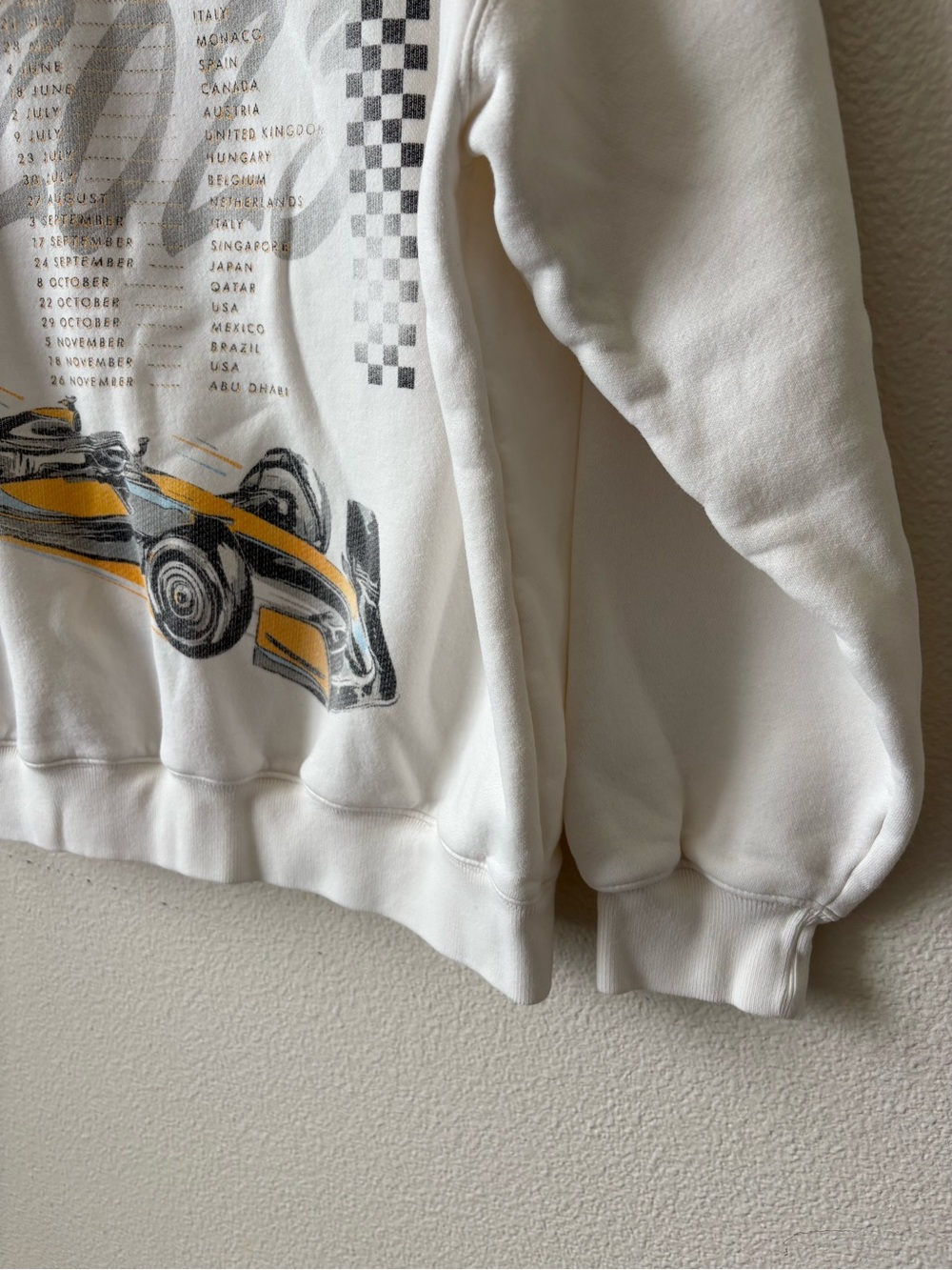 Abercrombie & Fitch McLaren Men's White Crewneck Sweatshirt Size S - Picture 6 of 7